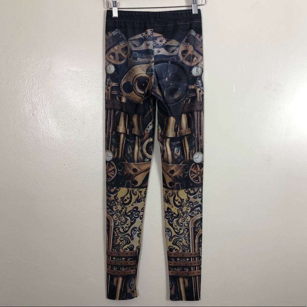 Steam Punk Machinery Legs Leggings - Picture 4 of 6